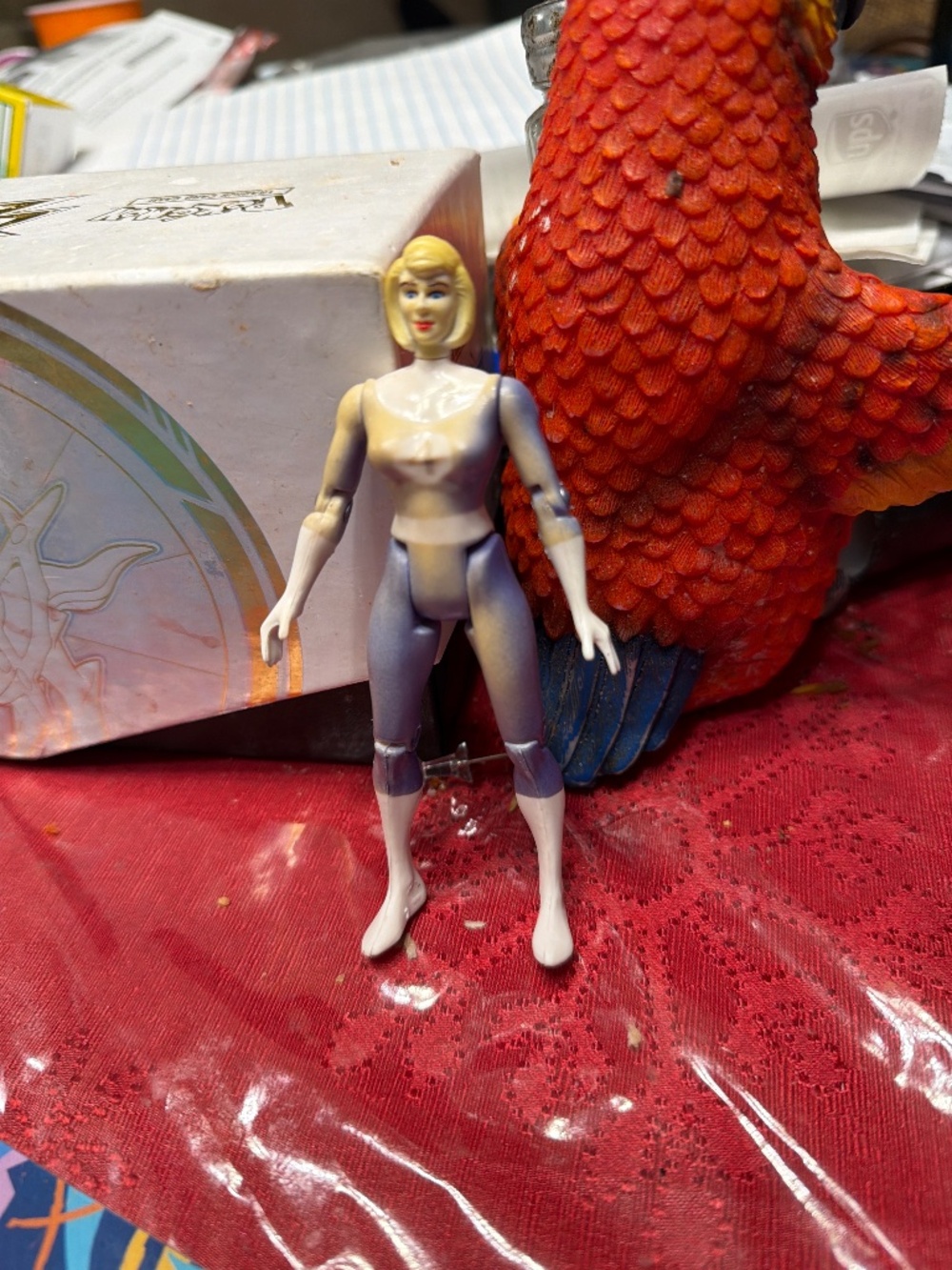 Marvel 1990s Toy Biz Invisible Woman action figure from the Fantastic Four line.